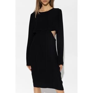 Birgitte Herskind Ignes Cut Out Dress Black Long Sleeve Sheath XS